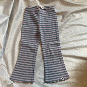 Cotton On Girls Striped Flare Pants (lavender/light teal)